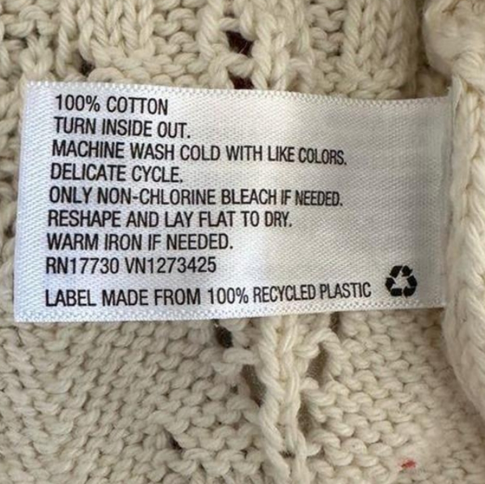 Collared Polo Pullover V-Neck Sweater in Cream and Blue - Small - Picture 2 of 10